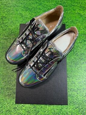 Giuseppe Zanotti Men's Argento Side Zip Sneaker Size US 9 EU 42 $750